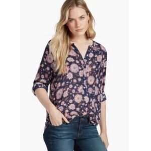 Lucky Brand Floral Popover Top
